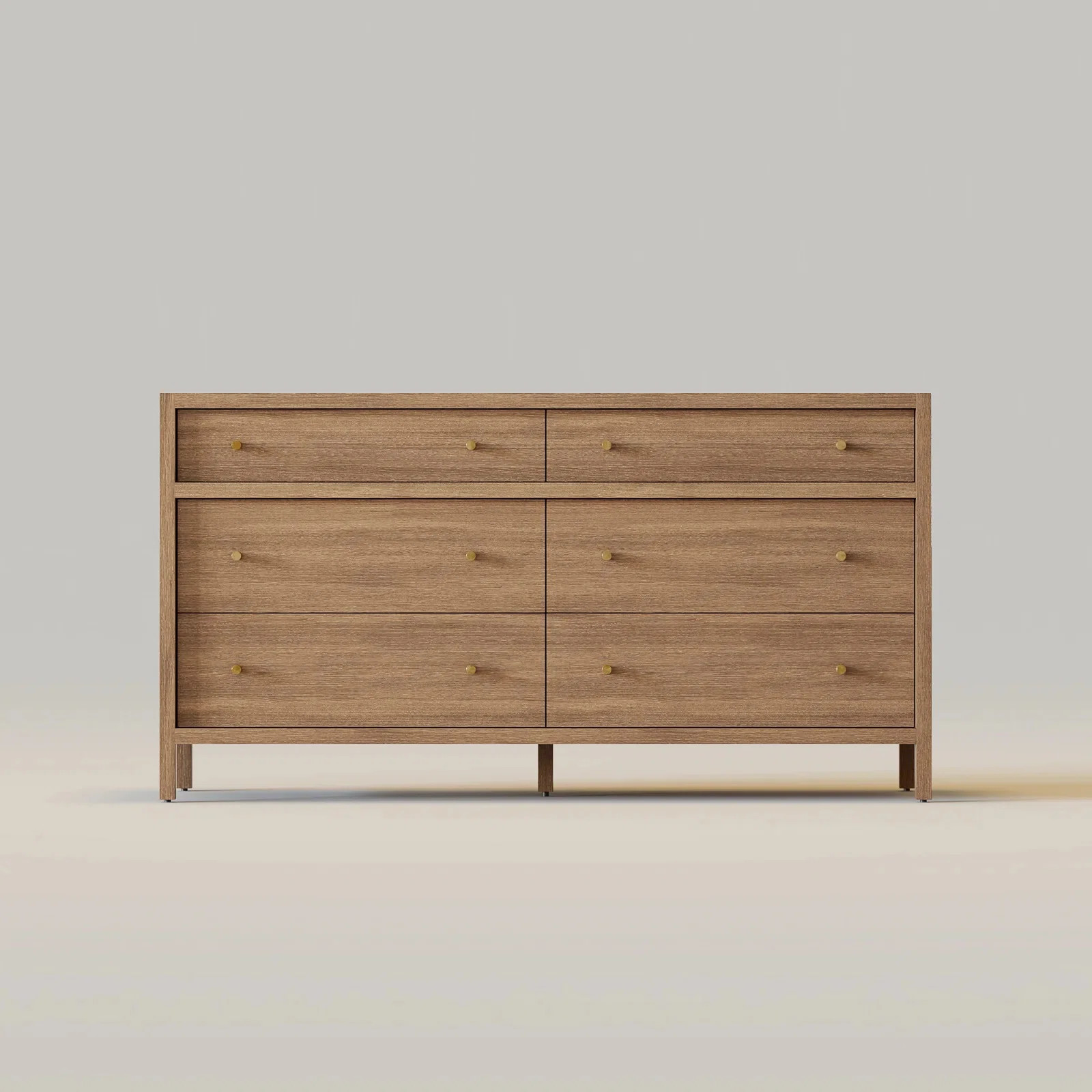 64In Chest Of Drawers Mid-Century Modern 6 Drawer Dresser | Wayfair North America