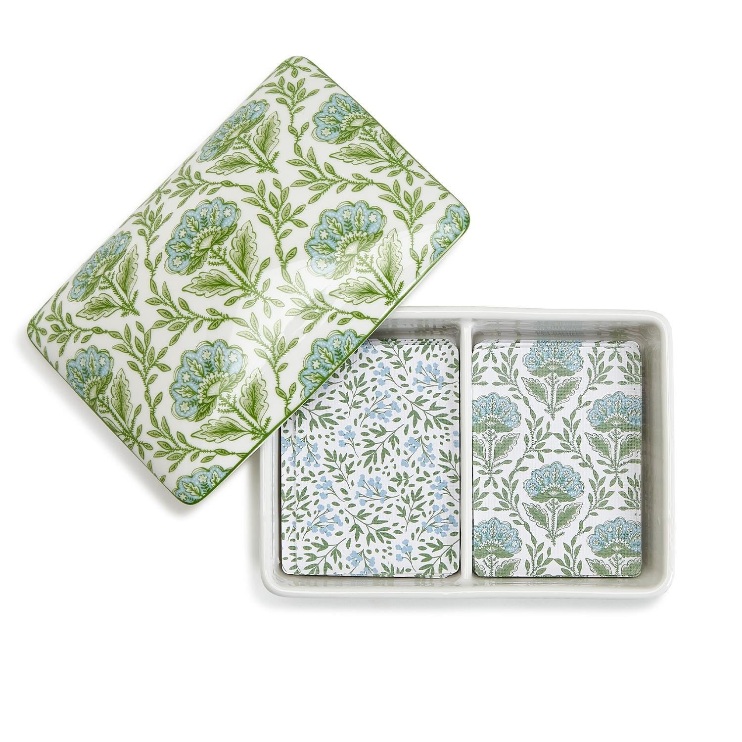 Countryside Double Deck Playing Cards in Floral Pattern | Burke Decor