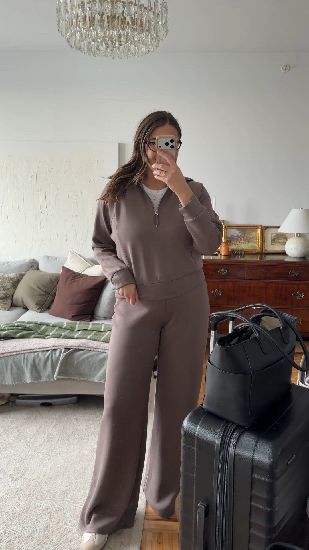 20% off Spanx New arrivals ends today!! Wearing the new air essentials in the color
Ironstone! Half zip size L wide leg pants size XL

Code: LTK20

#LTKgrwm #LTKTravel #LTKMidsize