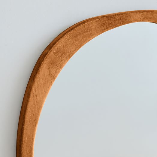 Mid-Century Asymmetrical Wood Floor Mirror - 28.5"W x 66"H | West Elm (US)