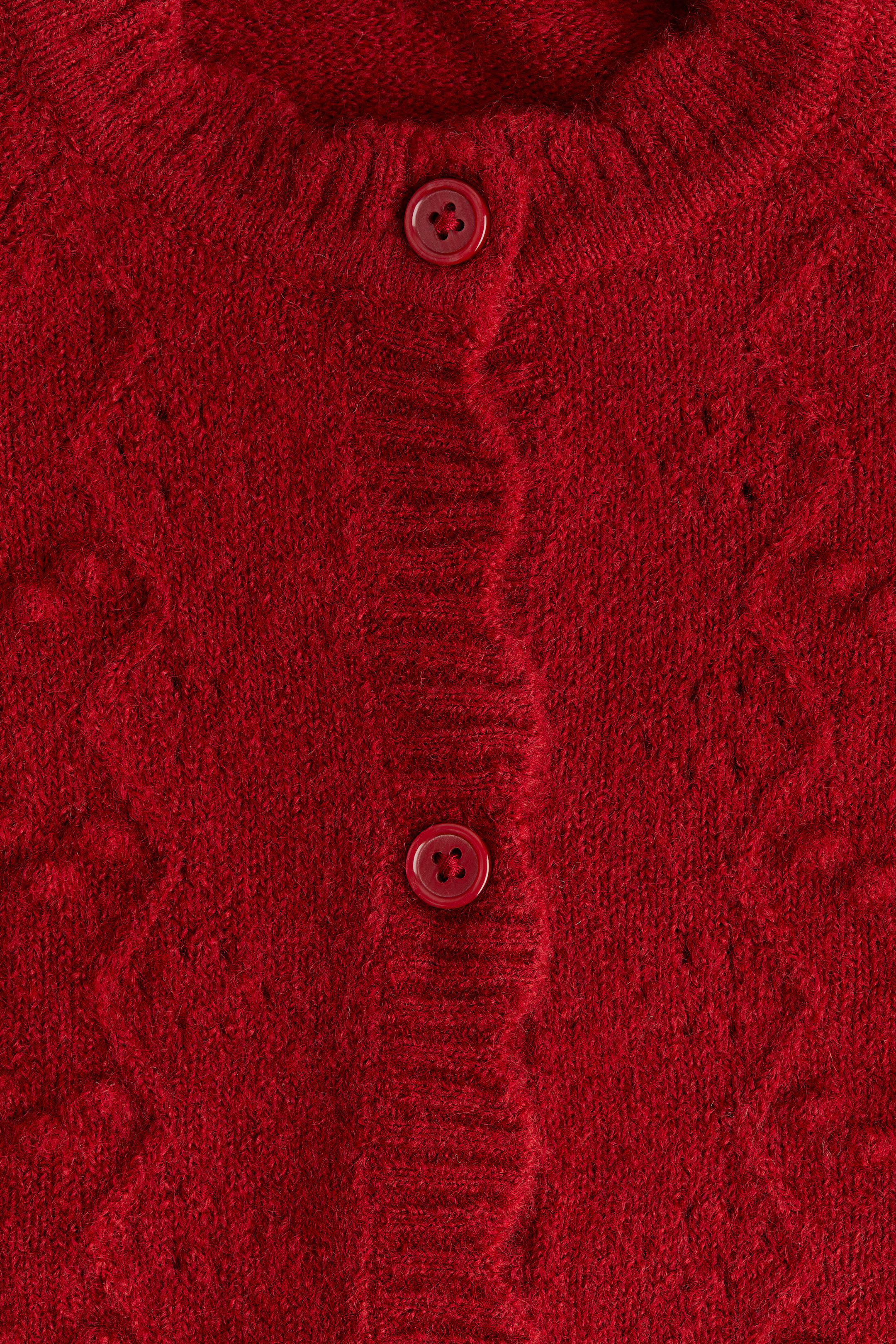 Red Scalloped-Edge Knit Cardigan for kids | H&M CA | H&M (US + CA)