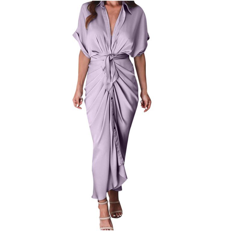 Easter Dress for Women Fashion Tunic Summer Casual V-neck Short Sleeve, Walmart Fashion ... | Walmart (US)