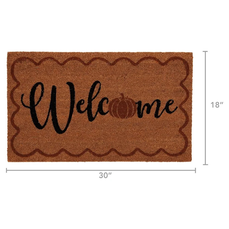 My Texas House Multicolor Welcome Pumpkin Outdoor Coir Doormat, 18" x 30" | Walmart (US)