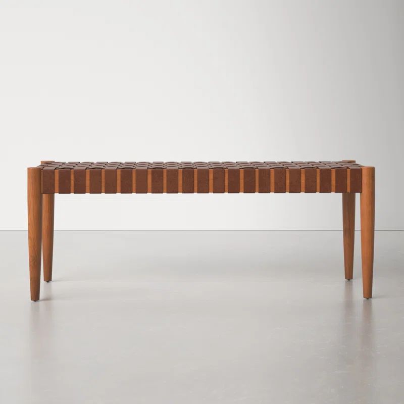 Orin Genuine Leather Upholstered Bench | Wayfair North America
