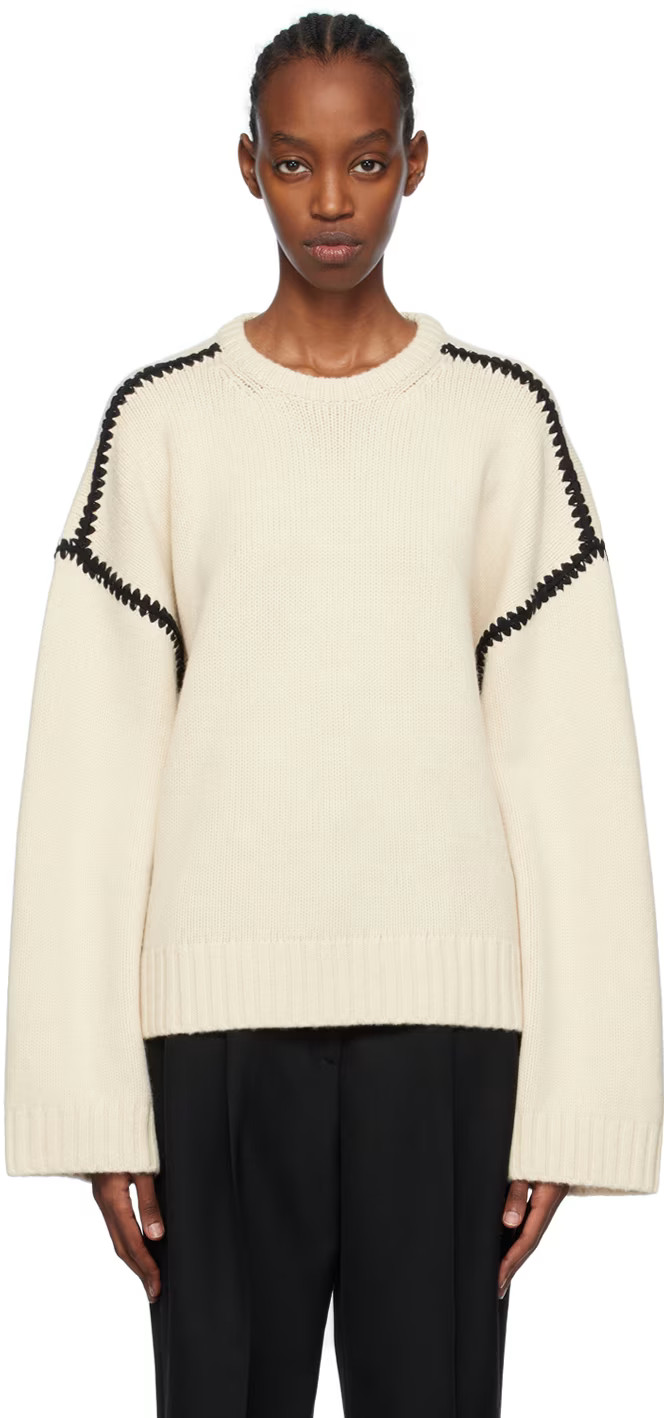 Off-White Embroidered Sweater | SSENSE