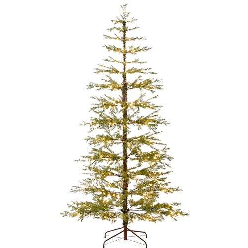 Best Choice Products Pre-Lit Sparse Christmas Tree 4.5ft Artificial Pine Holiday Décor Aspen Noble Fir w/ 2-in-1 White & Multicolor LED Lights | Amazon (US)