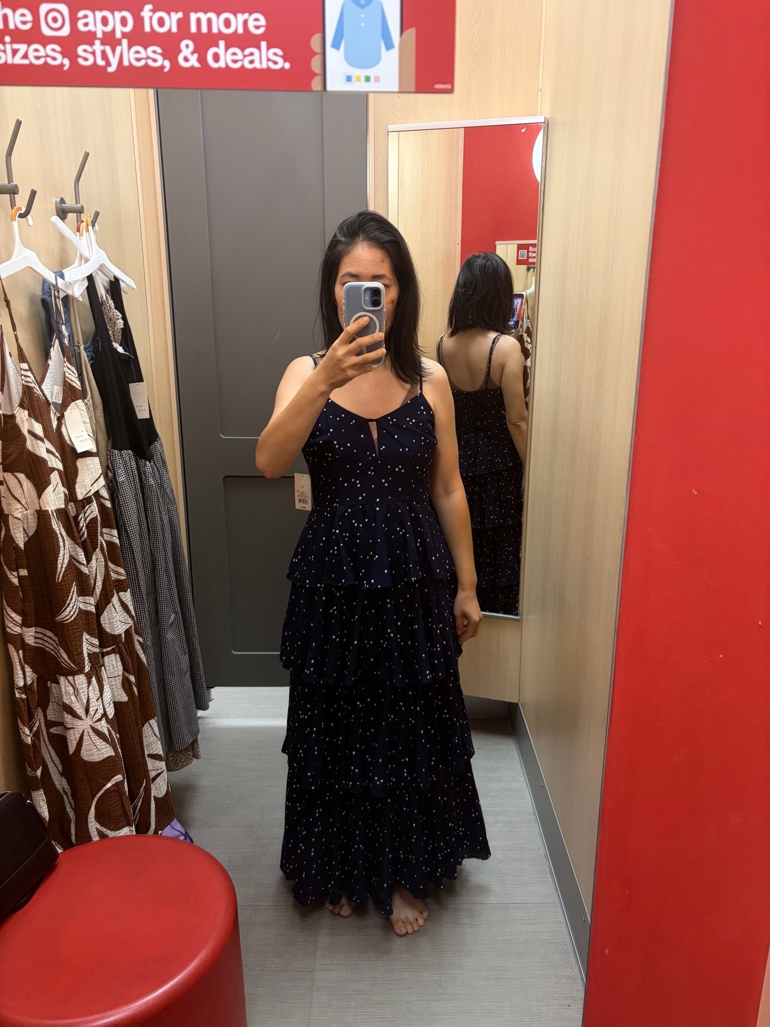 Last day for 40% off dresses and skirts!  Love this one perfect for July 4th or an event. True to size

Target style
Ruffle dress
Fourth of July dress
Wedding guest dress
Polka dot dress

#LTKSaleAlert