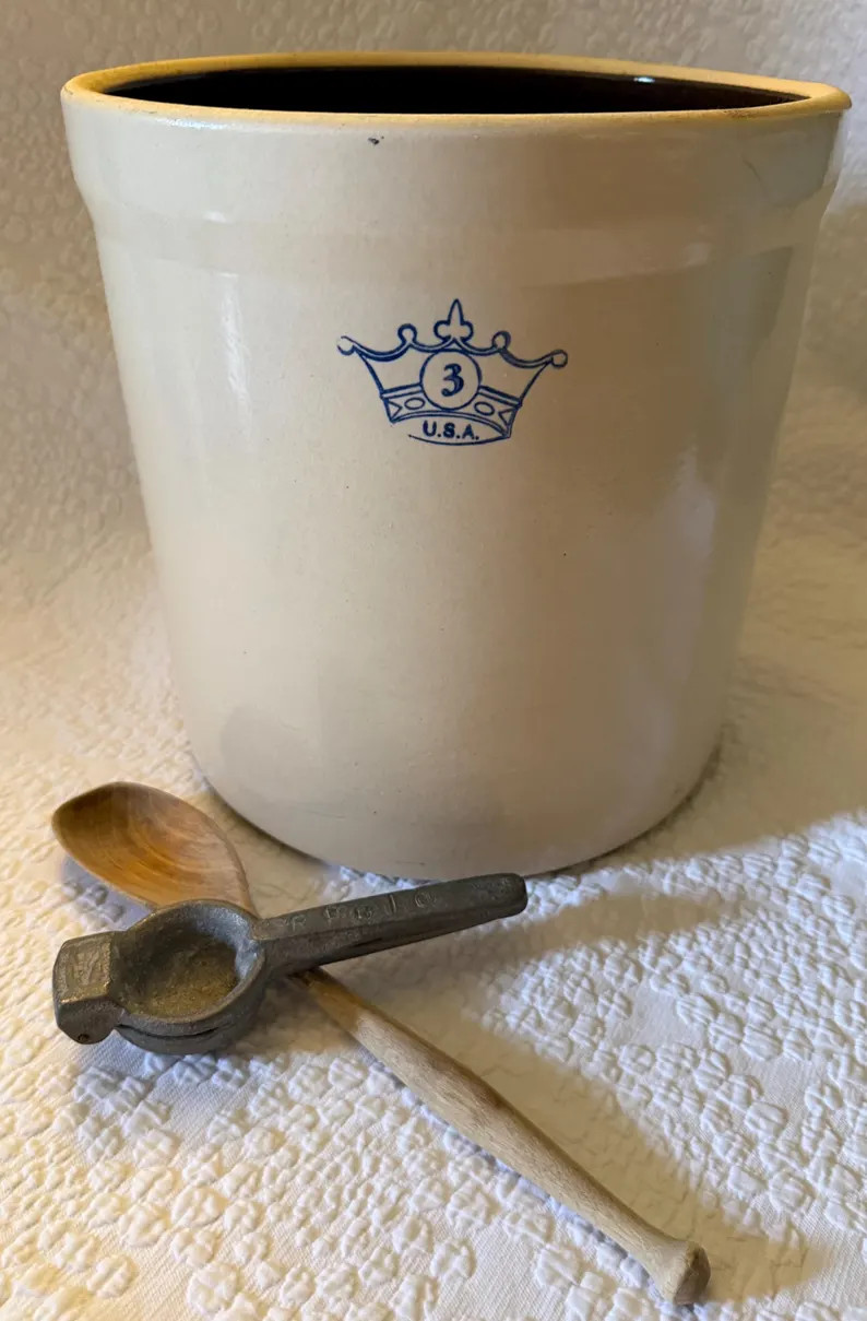 Vintage Robinson Blue Crown 3 Gallon Stoneware  Crock | Etsy (US)