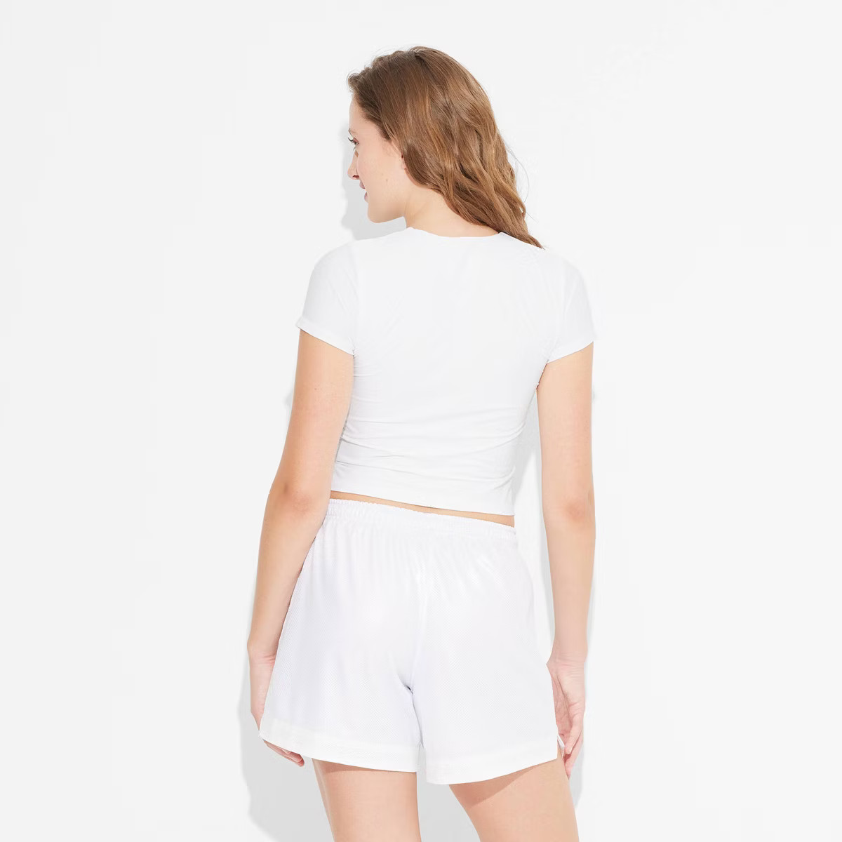Women's Short Sleeve The Perfect T-Shirt - Wild Fable™ White XXL: Slim Fit, Double-Layered, Cre... | Target