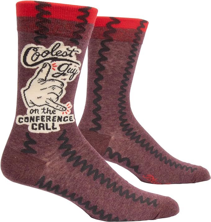 Amazon.com: Coolest Guy on the Conference Call. Blue Q Men's Funny Crew Socks (fits shoe size 7-1... | Amazon (US)