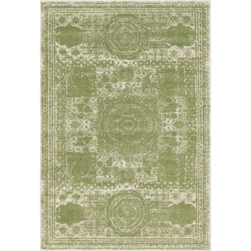 Rizo Performance Green Rug | Wayfair North America