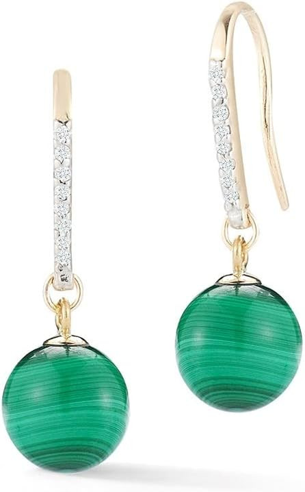 Amazon.com: Mateo New York, 14kt Gold Single Malachite Drop Earring : Clothing, Shoes & Jewelry | Amazon (US)
