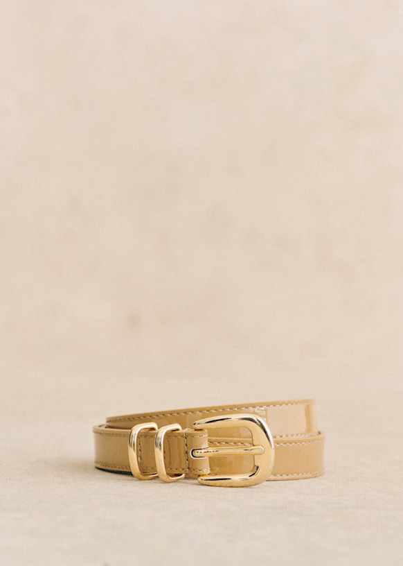 Livie Belt - Glazed Clay - Bovine leather - Sézane | Sezane Paris - US