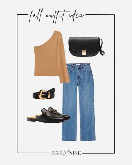 Fall outfit idea, Gucci mules, wide leg jeans 

#LTKSeasonal