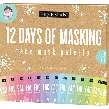 ($15 Value) Freeman 12 Days Of Masking Face Holiday Set | Walmart (US)