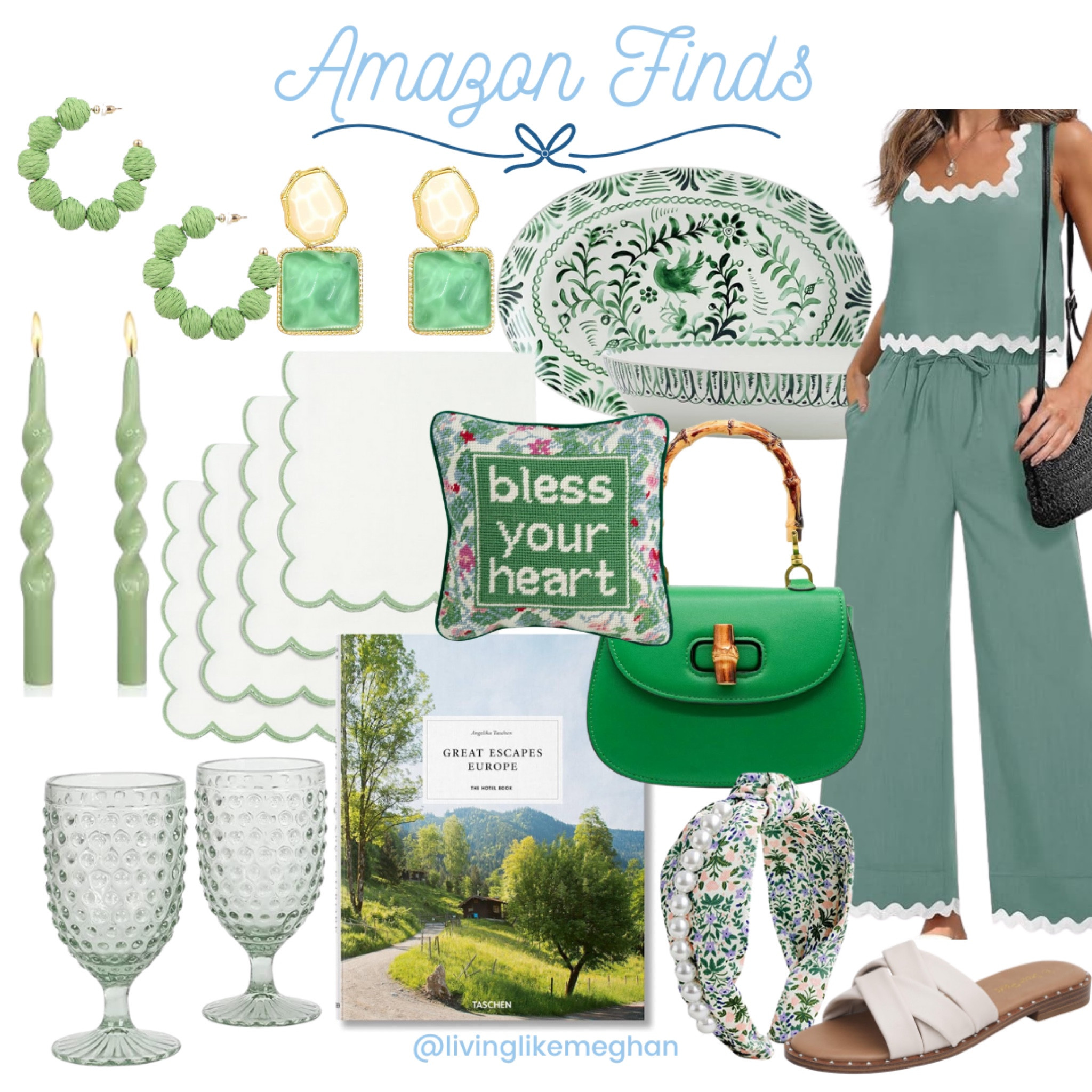 Amazon Finds





Taper candle, book, RIC rack, matching set, needlepoint pillow, hobnail glasses, slides, rifle paper co, serving dish, home decor, scalloped edge, statement earrings, linen napkins, Amazon, Amazon finds, Amazon fashion, Amazon must have, Amazon gadget 

#LTKShoeCrush #LTKHome #LTKSummerSales