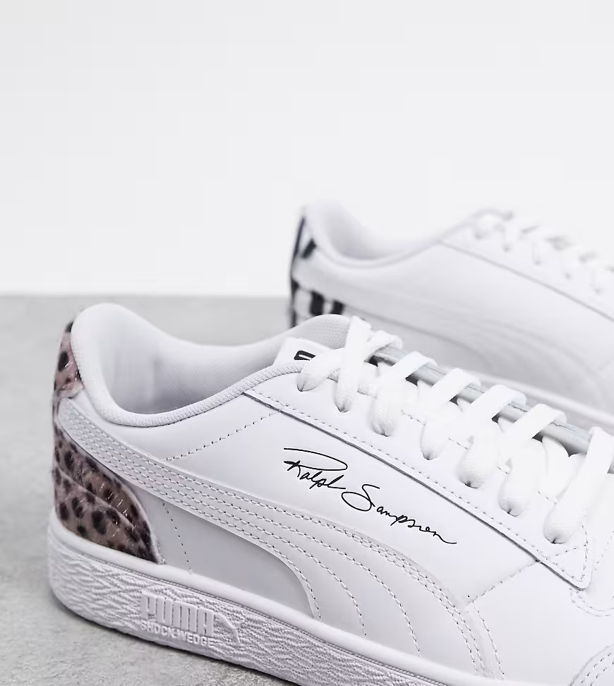 Puma Ralph Sampson sneakers with mixed leopard/zebra details - exclusive-White | ASOS (Global)