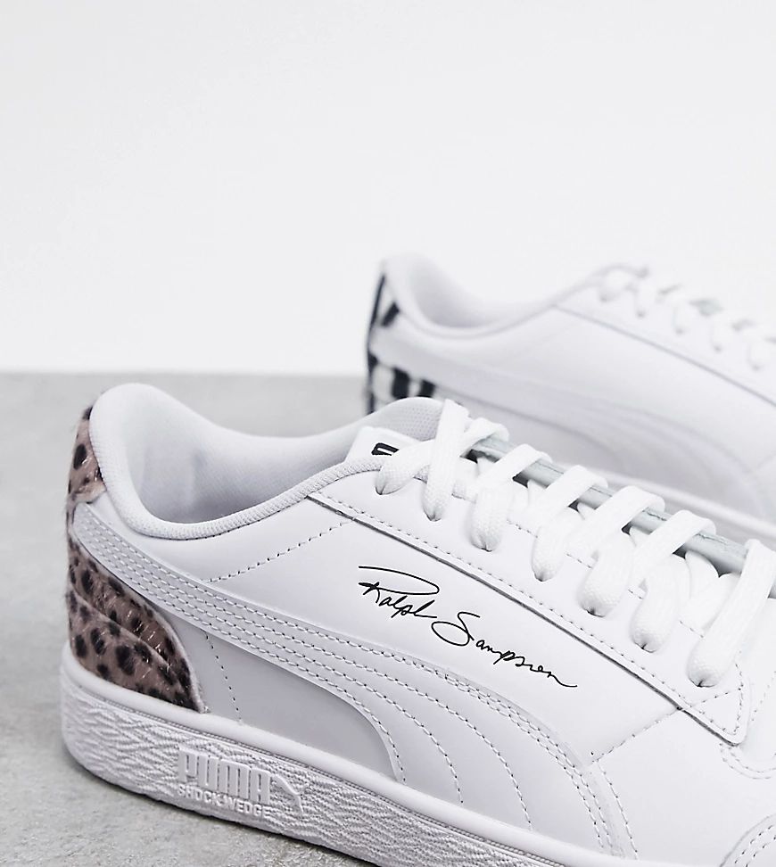 Puma Ralph Sampson sneakers with mixed leopard/zebra details - exclusive-White | ASOS (Global)