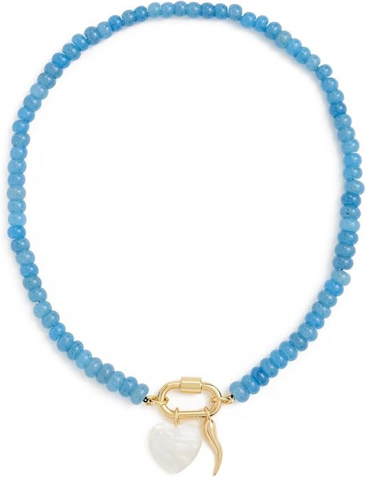 Madewell Women's Semiprecious Beaded Carabiner Charm Necklace | Amazon (US)