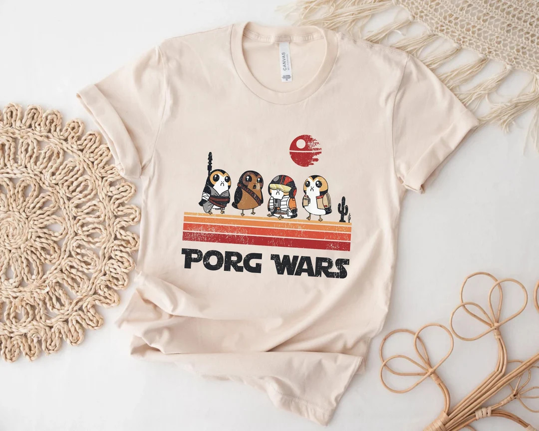 Retro Star Wars Porg Wars Shirt, Cute Porg T-shirt, Star Wars Day 2023, May the Fourth, Galaxy's ... | Etsy (US)