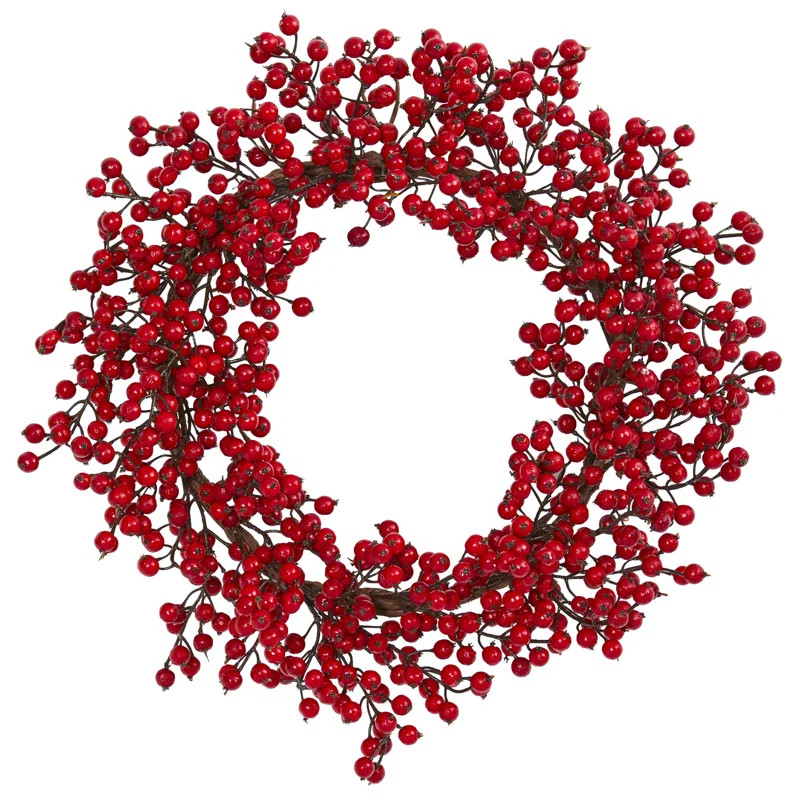 Faux Berry Plastic 22'' Wreath | Wayfair North America