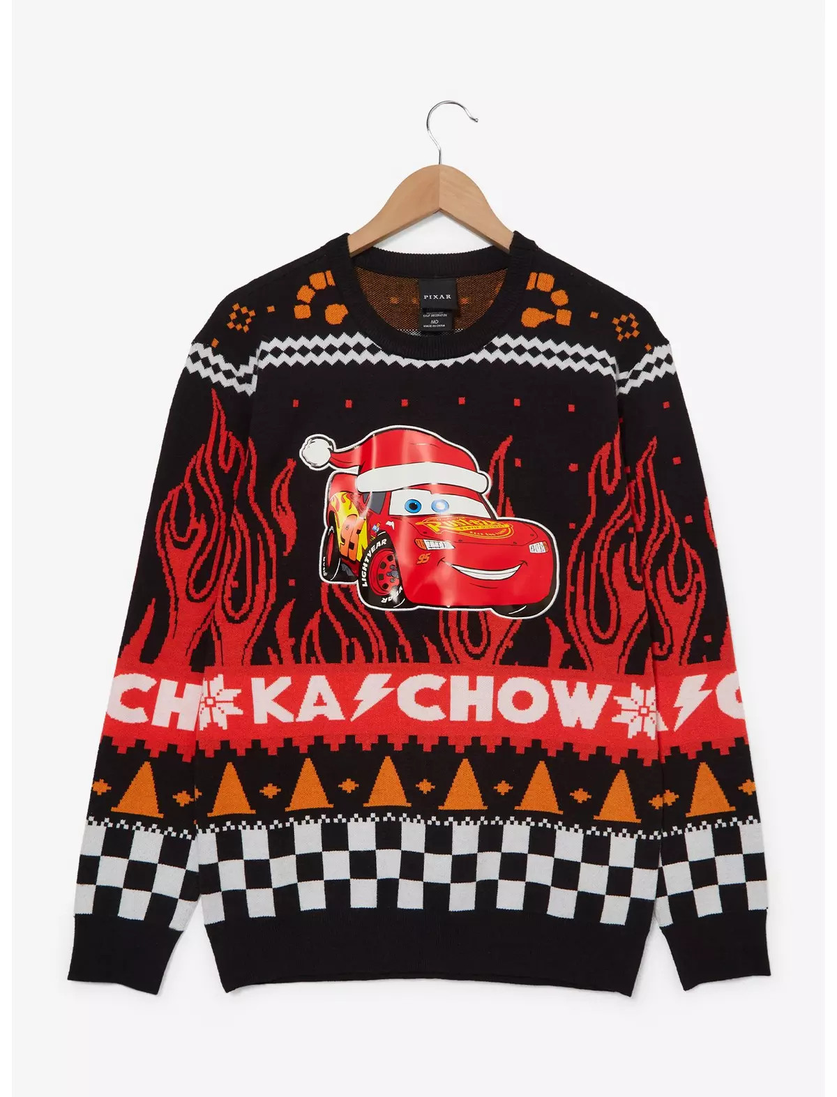 Disney Pixar Cars Lightning McQueen Santa Hat Holiday Sweater — BoxLunch Exclusive | BoxLunch