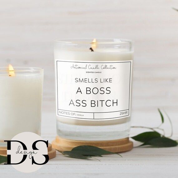 Scented Candle Gift, A Boss Ass Bitch, Funny Gift For Friend, Secret Santa Gift for Her, Christma... | Etsy (US)