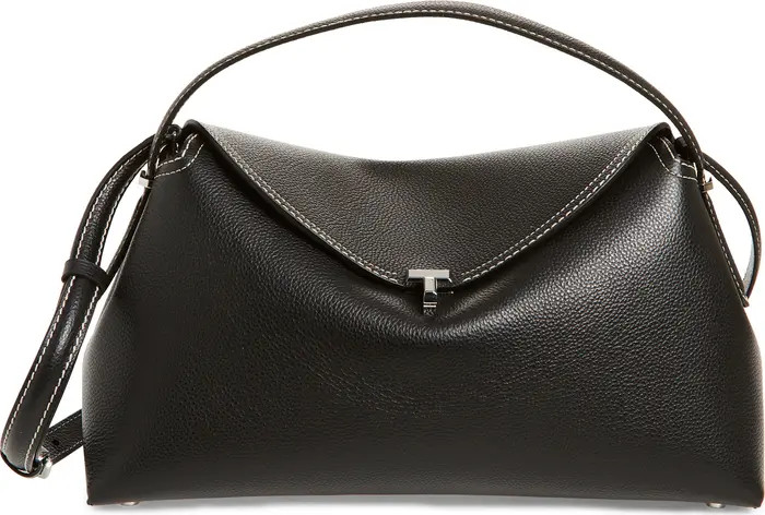 T-Lock Curved Leather Shoulder Bag | Nordstrom