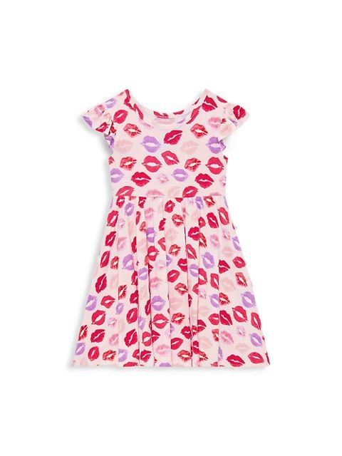 Little Girl's & Girl's Lola Printed Cap-Sleeve Twirl Dress | Saks Fifth Avenue
