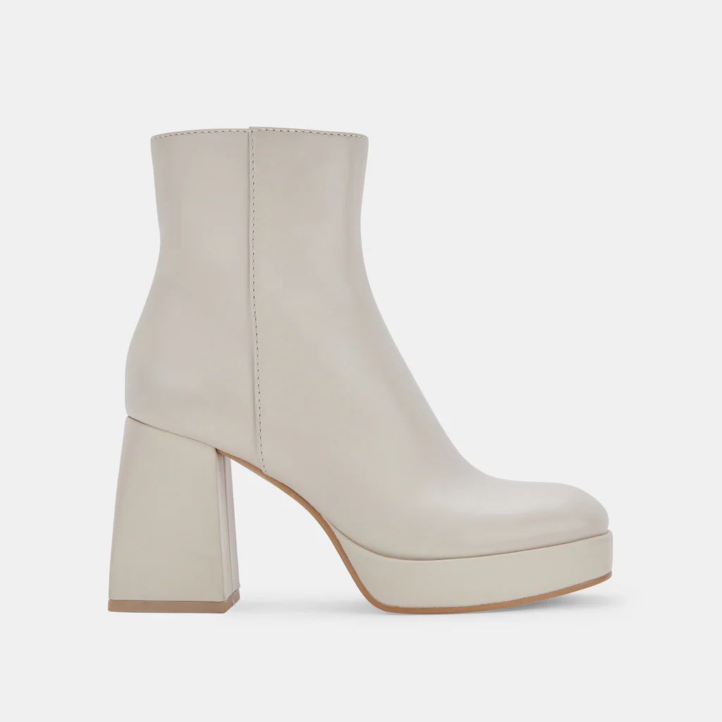 ULYSES BOOTS IVORY LEATHER | DolceVita.com