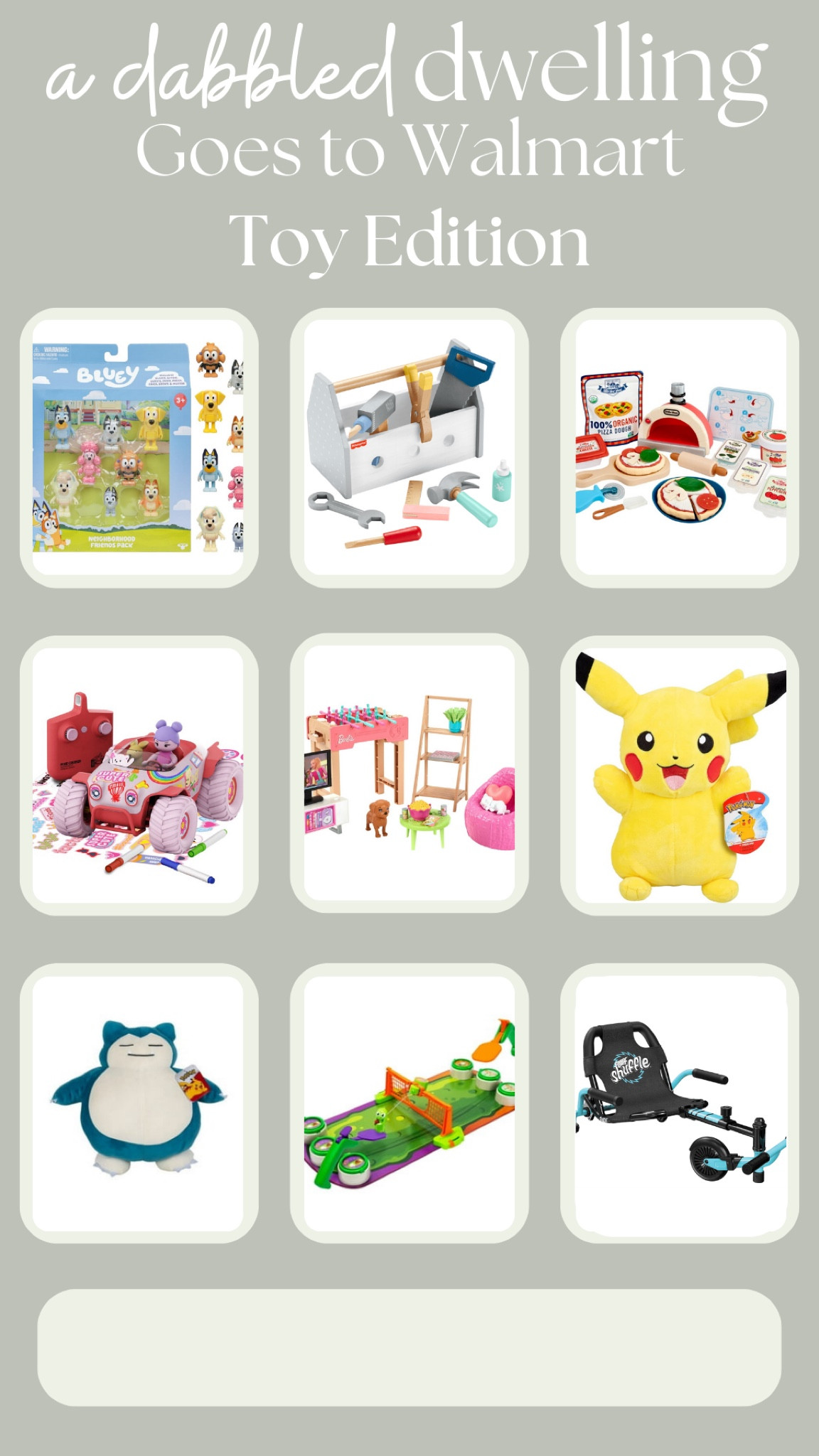 Check out these amazing toy deals at Walmart. Grab the coolest gifts for all your favorite kids!

#WalmartDeals
#ToyDeals
#HolidaySavings
#ToysOnSale
#ShopSmart
#GiftIdeas
#FunForKids
#WalmartFinds
#StockUpOnFun
#BudgetFriendly

#LTKFamily #LTKKids