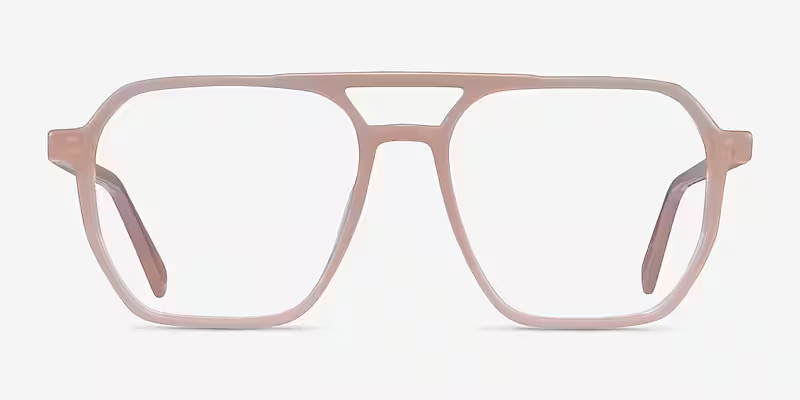 Stereo Aviator Nude Full Rim Eyeglasses | Eyebuydirect | EyeBuyDirect.com