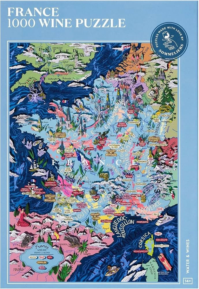 Wine Puzzle France - Exciting and Educational Jigsaw 1000 Pieces Puzzle for Adults - Unique Hand-... | Amazon (US)