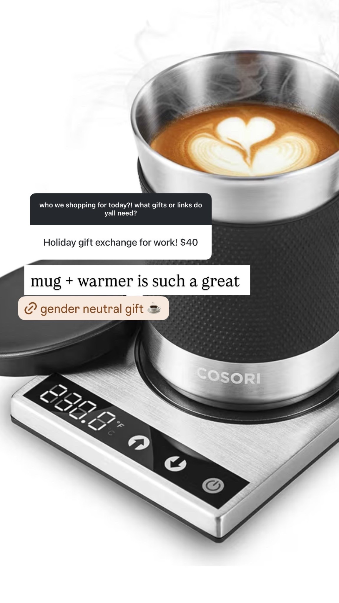 Cosori mug with heater! Such a fabulous gift for coworkers!!! 

#LTKFindsUnder50 #LTKHome #LTKGiftGuide