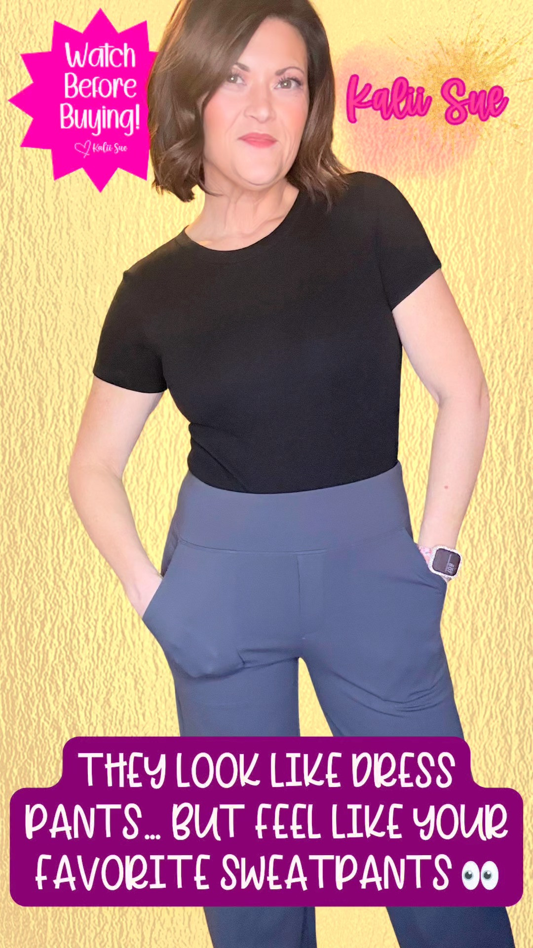 They Look Like Dress Pants but Feel Like Your Favorite Sweatpants! 🤍

These wide leg yoga pants are the definition of comfort meeting polish. The high-waisted fit smooths and supports, while the relaxed wide leg creates that long, tailored silhouette you’d expect from dress pants. From the outside, they look refined and put-together — but the stretch fabric feels soft, flexible, and made for all-day wear.

The material moves with you, whether you’re working from home, running errands, traveling, or heading into the office. And the pockets are actually functional, which makes them even more practical for everyday life.

I love that they come in petite, regular, and tall options, so the length truly works for different heights. Style them with a fitted top and blazer for a business-casual look, or pair them with a simple tank and sneakers for something more relaxed.

If you want pants that give structure without sacrificing comfort, these are such an easy wardrobe upgrade. 

 
