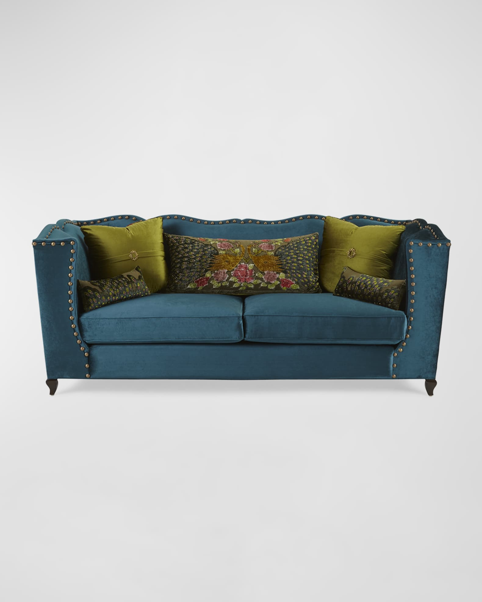 Haute House Santiago Peacock Sofa 92" | Neiman Marcus