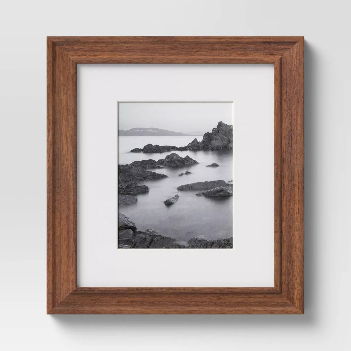 14" x 18" Matted to 11" x 14" Wood Wall Frame Midtone Woodgrain - Threshold™ | Target