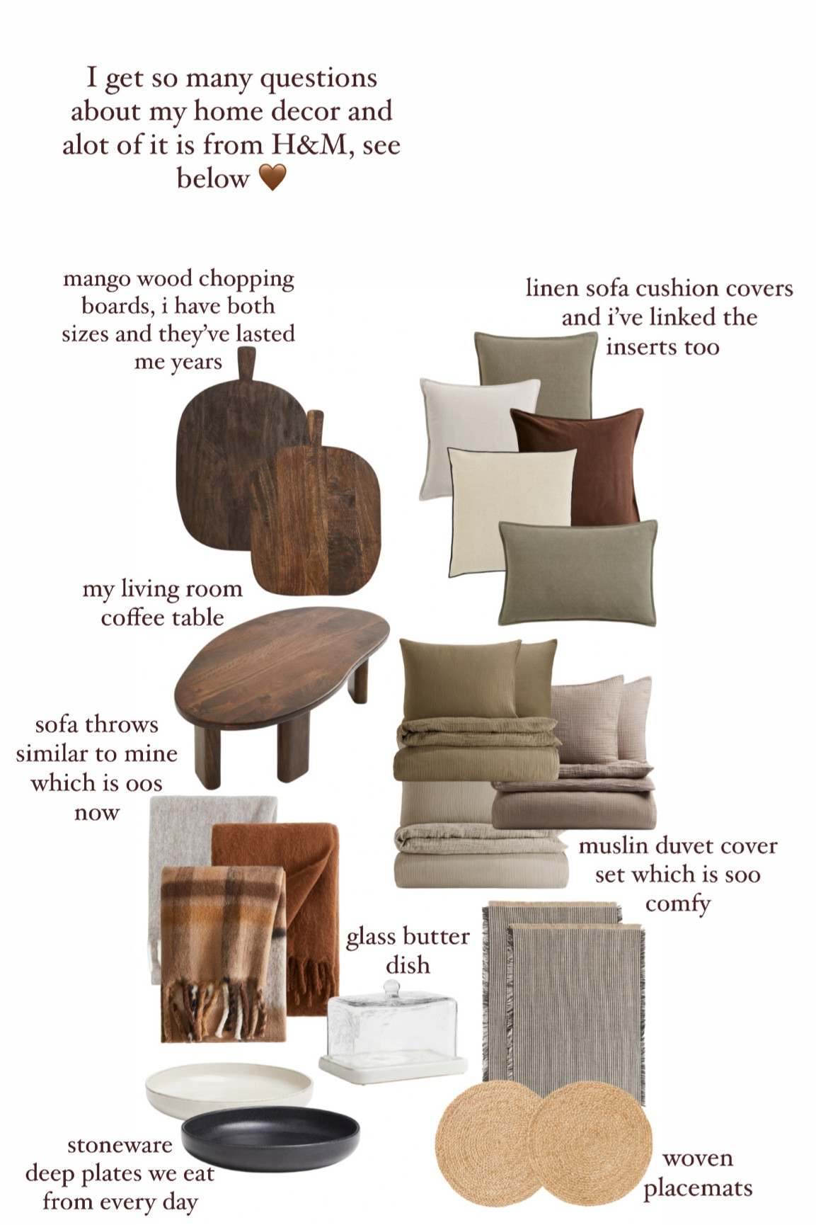 h&m, home inspo, mango wood, chopping boards, coffee table, linen cushion covered, muslin duvet cover, sofa throws, sofa blanket, deep plate, stoneware, woven placemats

#LTKhome #LTKfindsunder50 #LTKSeasonal