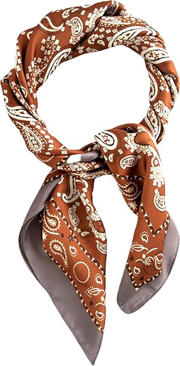 MINIDORA Satin Scarves for Women 27.5 × 27.5 inches Medium Square Elegant Silk Feeling Head Scar... | Amazon (US)