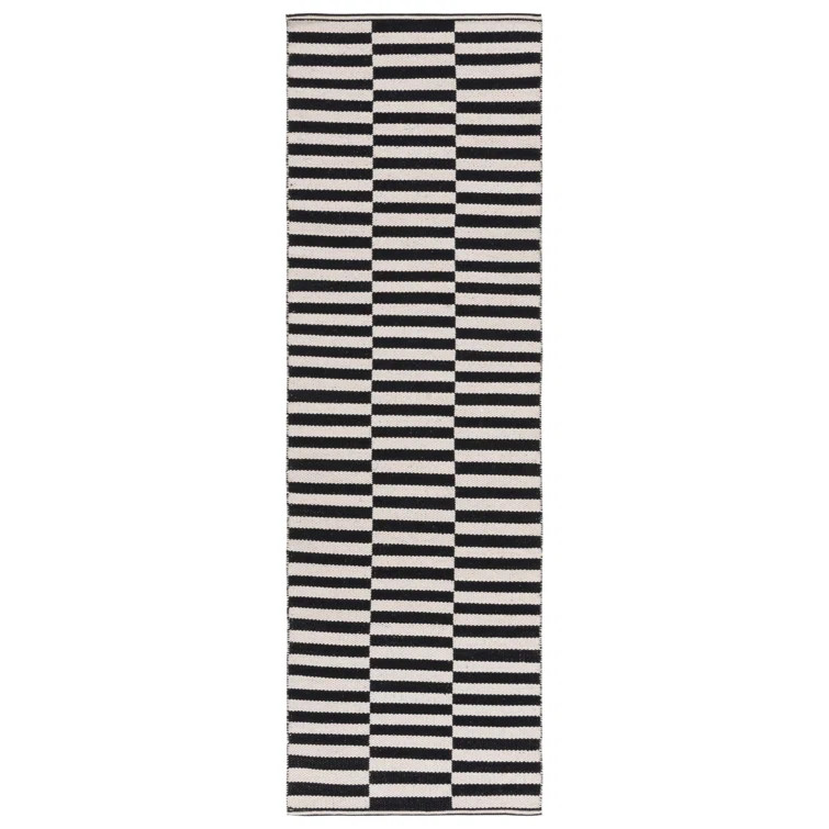 Orwell Handmade Handwoven Cotton Ivory/Black Rug | Wayfair North America