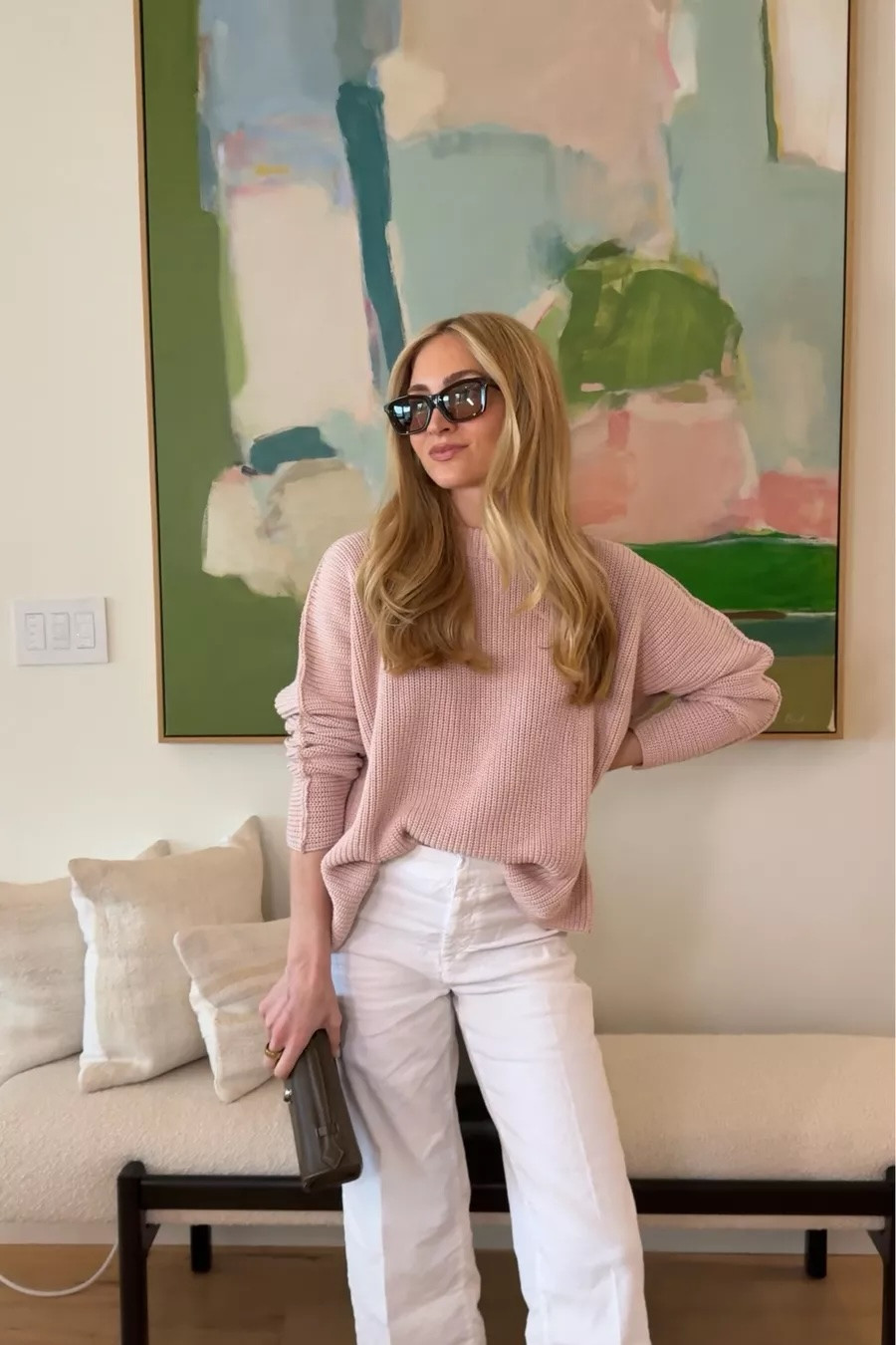 In my Nancy Meyers era with 3 classic spring looks from @frankandeileen - all that's missing is a Montecito beach house and al fresco lunch 🌊 Sizes worn here: Pants 0 (TTS, relaxed fit) Sweater S (TTS, I went up!)  #frankandeileenpartner 

 #LTKStyleTip #LTKTravel