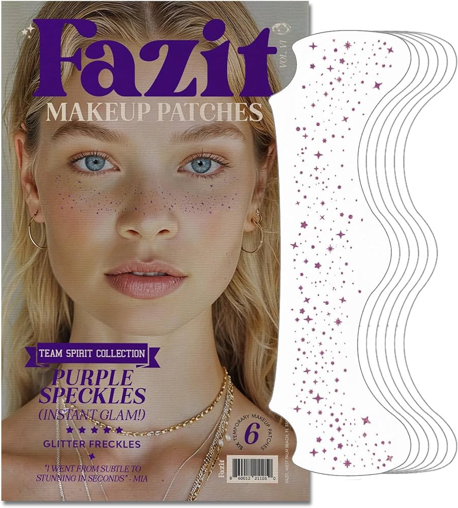 Fazit Makeup Patches - Face Makeup Patches - Beauty Face Makeup - Purple Speckles - Waterproof Pu... | Amazon (US)