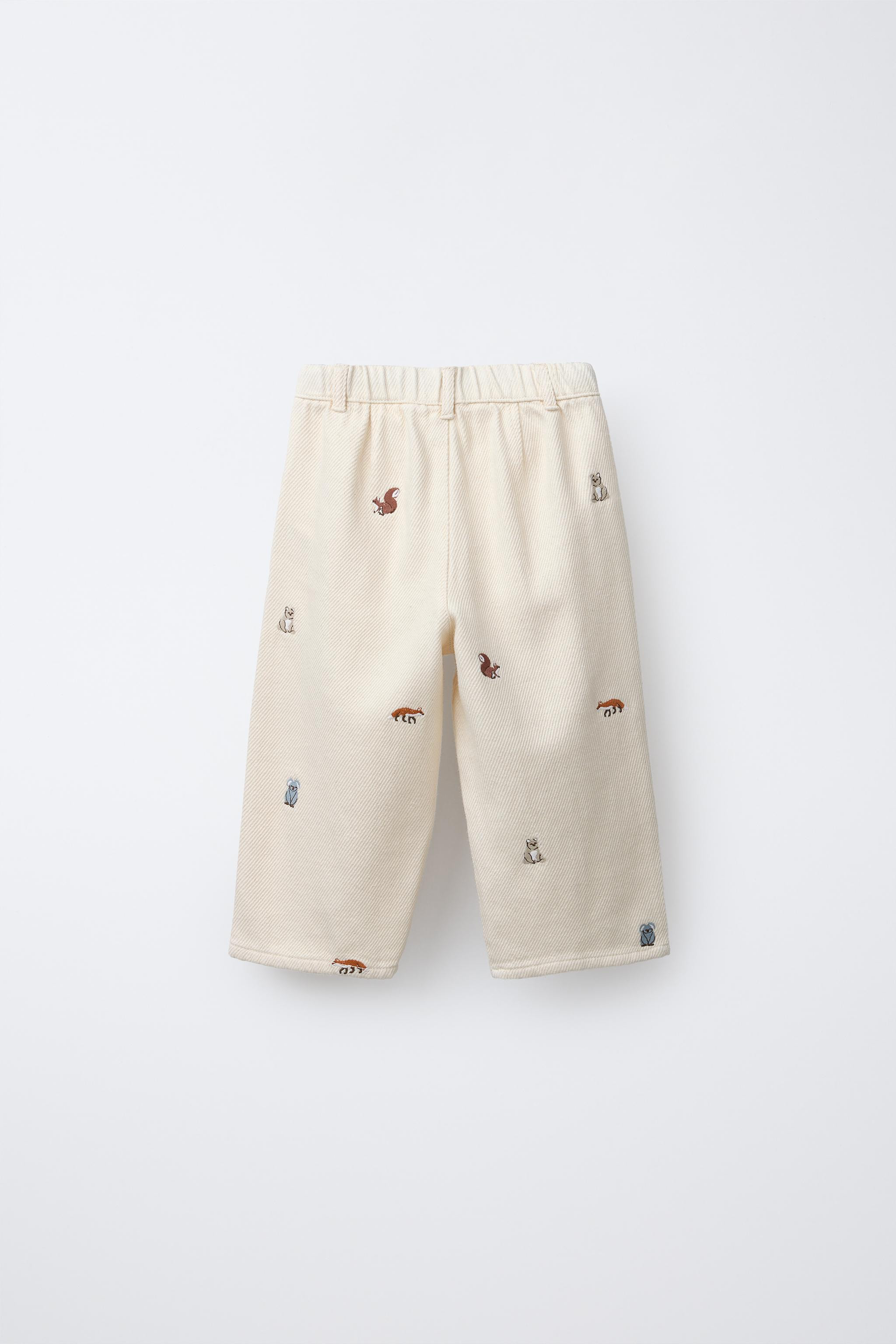 EMBROIDERED ANIMAL SOFT TOUCH BAGGY PANTS$ 32.90Ecru | 6096/544/712Add to cartAddSoft touch baggy... | Zara US