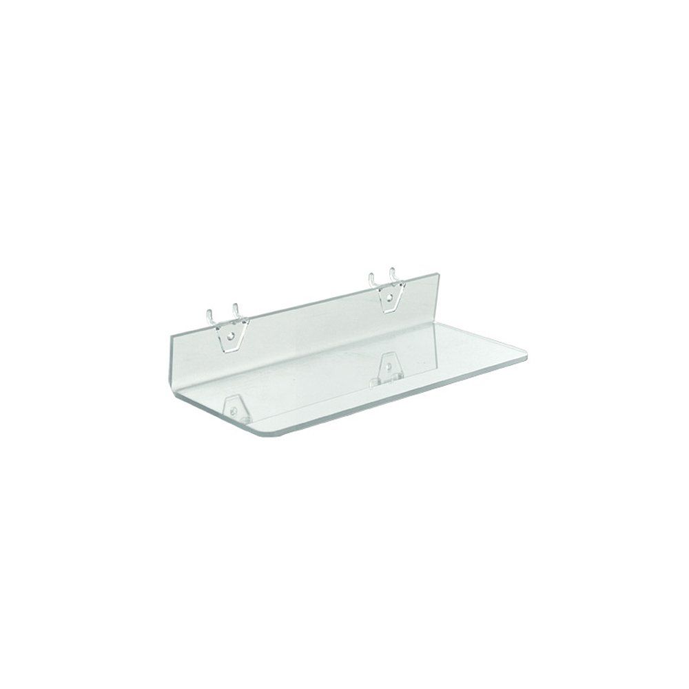 Azar Displays 556017 Clear Acrylic Shelf for Pegboard or Slatwall (4 Pack), 13.5" W x 4"D | Amazon (US)