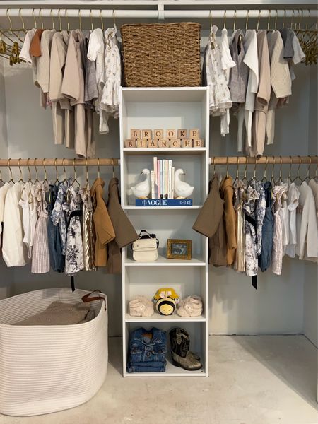 Closet DIY for the twins’ nursery! It was such an easy and cheap upgrade that made their closet much more functional (and cute) 

#LTKhome #LTKbaby