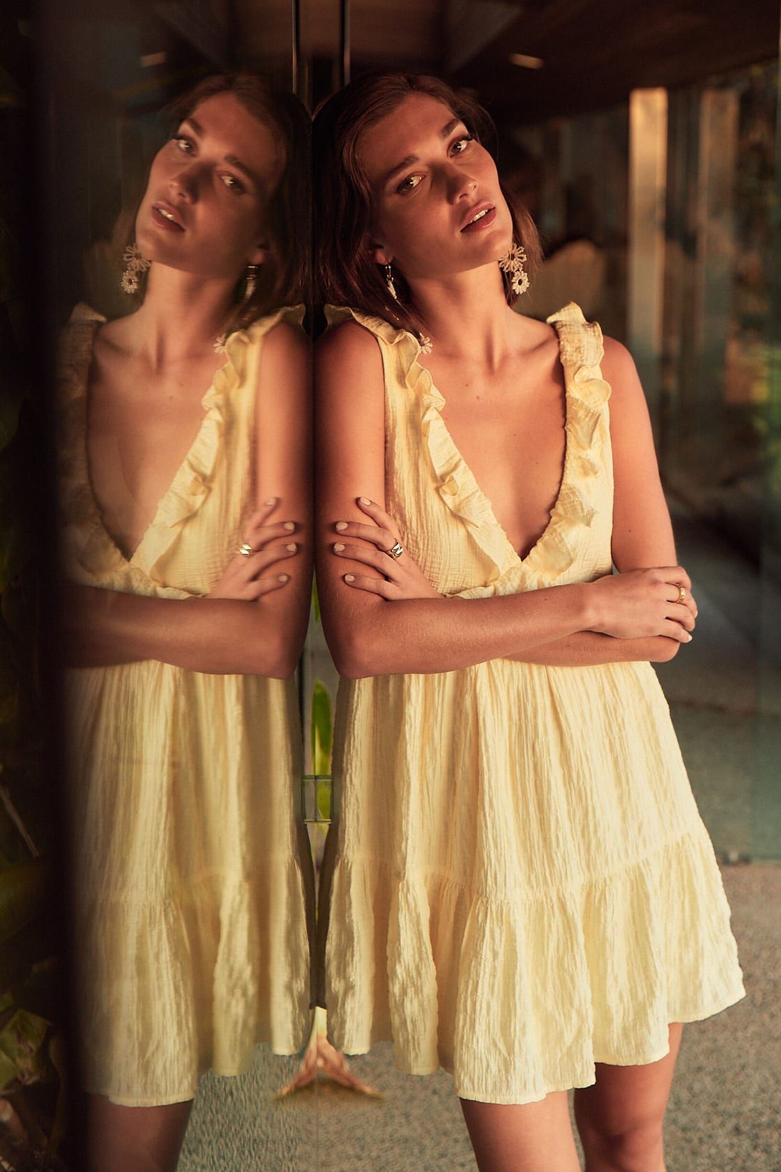 Bring the Sunshine Light Yellow Ruffled Mini Dress | Lulus (US)