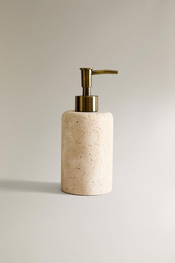 BEIGE MARBLE SOAP DISPENSER | Zara US