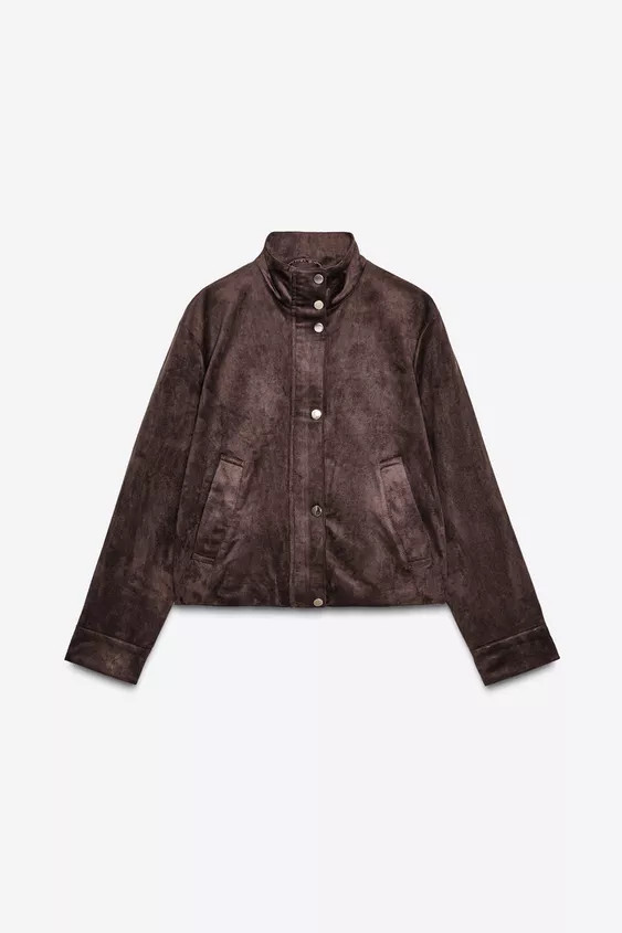 FAUX SUEDE JACKET | Zara UK