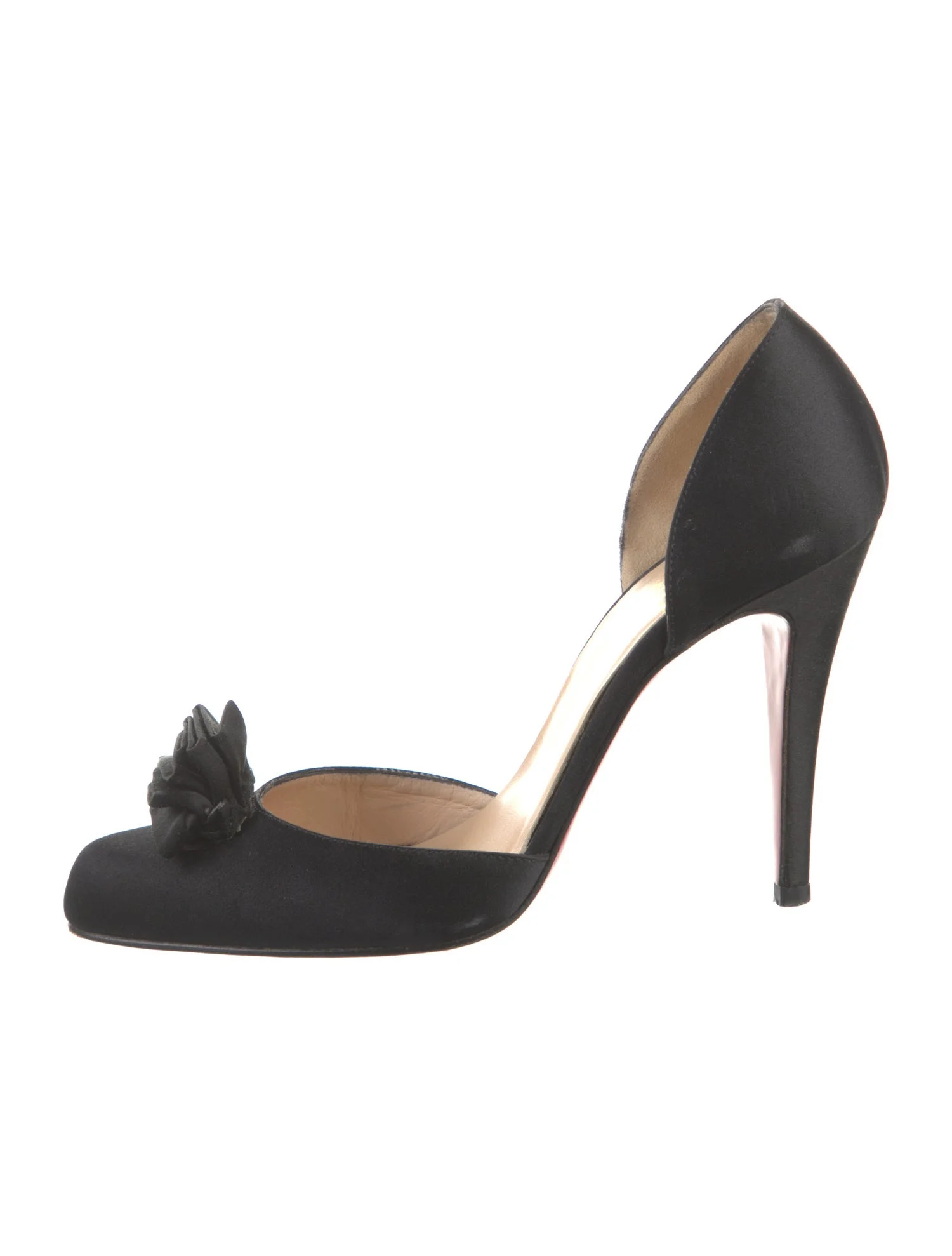 Satin Bow Accents D'Orsay Pumps | The RealReal