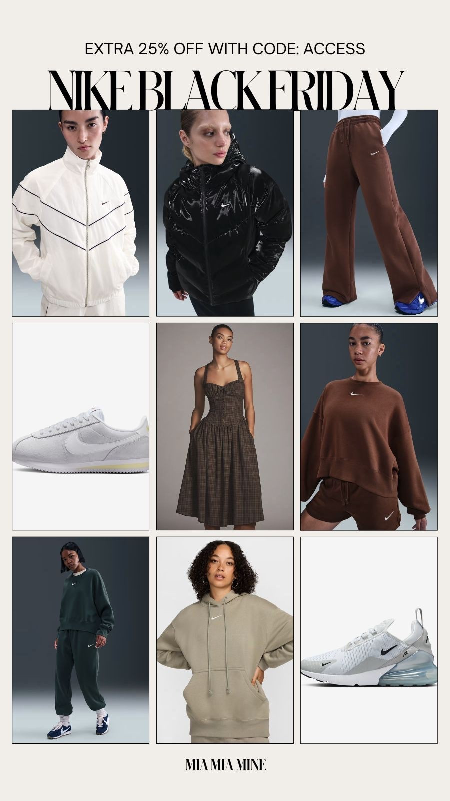 Early Black Friday deals
Save an extra 25% off Nike sneakers with code ACCESS
Nike sneakers on sale 
Nike sweatsuits on sale 



#LTKActive #LTKFindsUnder100 #LTKCyberWeek